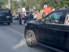 Photos: JD Vance met by protesters on Nantucket